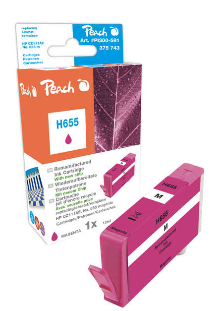 PI300-591 | Peach Inkoustová náplň HP No655 purpurová (magenta), kompatibilní s CZ111AE