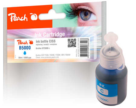 PI500-181 | Peach Lahvička s inkoustem, azurová (cyan), pro Brother CISS BT5000