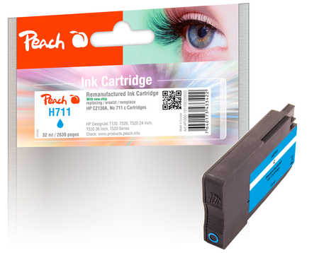 PI300-791 | Peach Inkoustová náplň HP No711 azurová (cyan), kompatibilní s CZ130A
